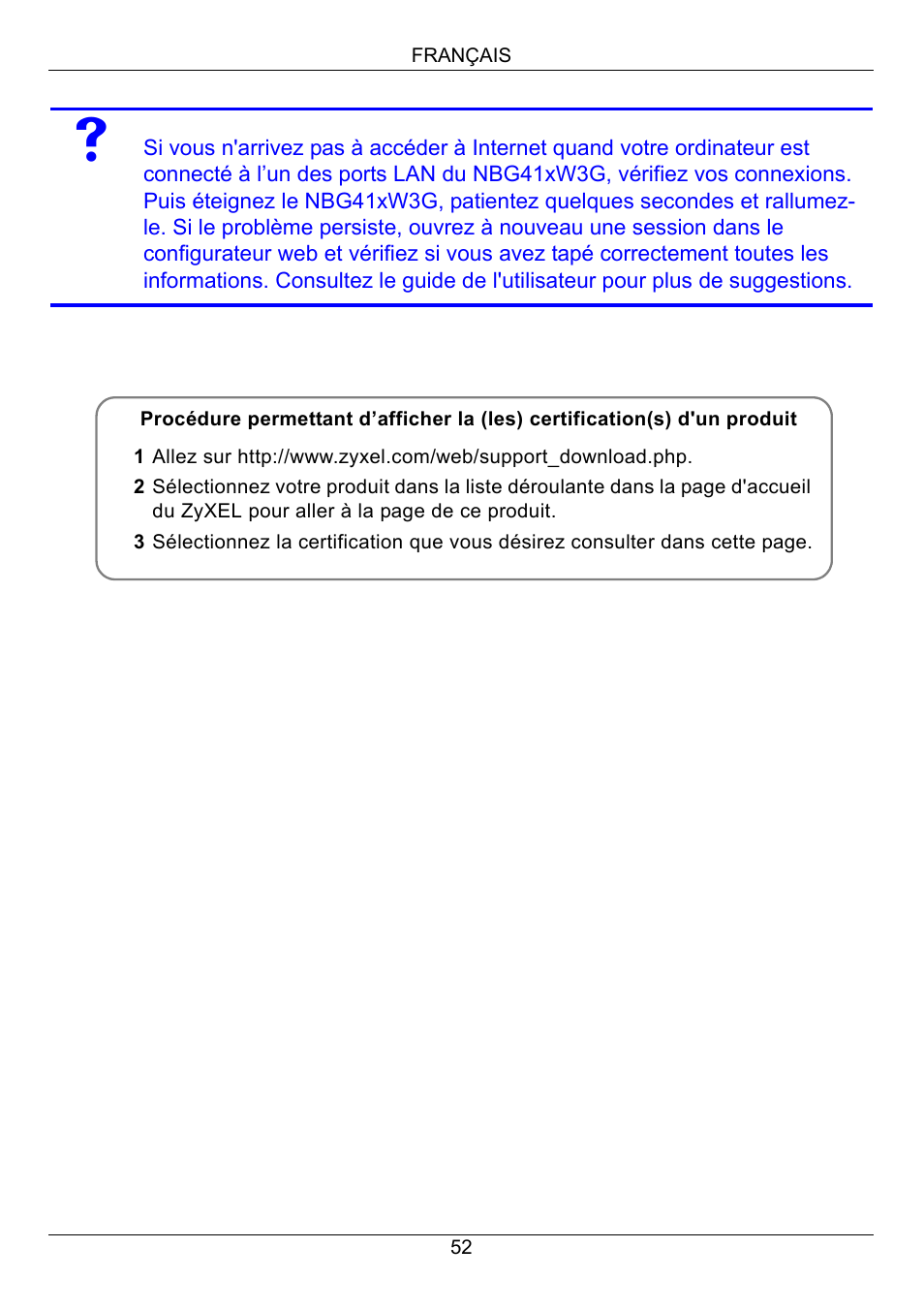 ZyXEL Communications 3G Wireless Router NBG410W3G User Manual | Page 52 / 88