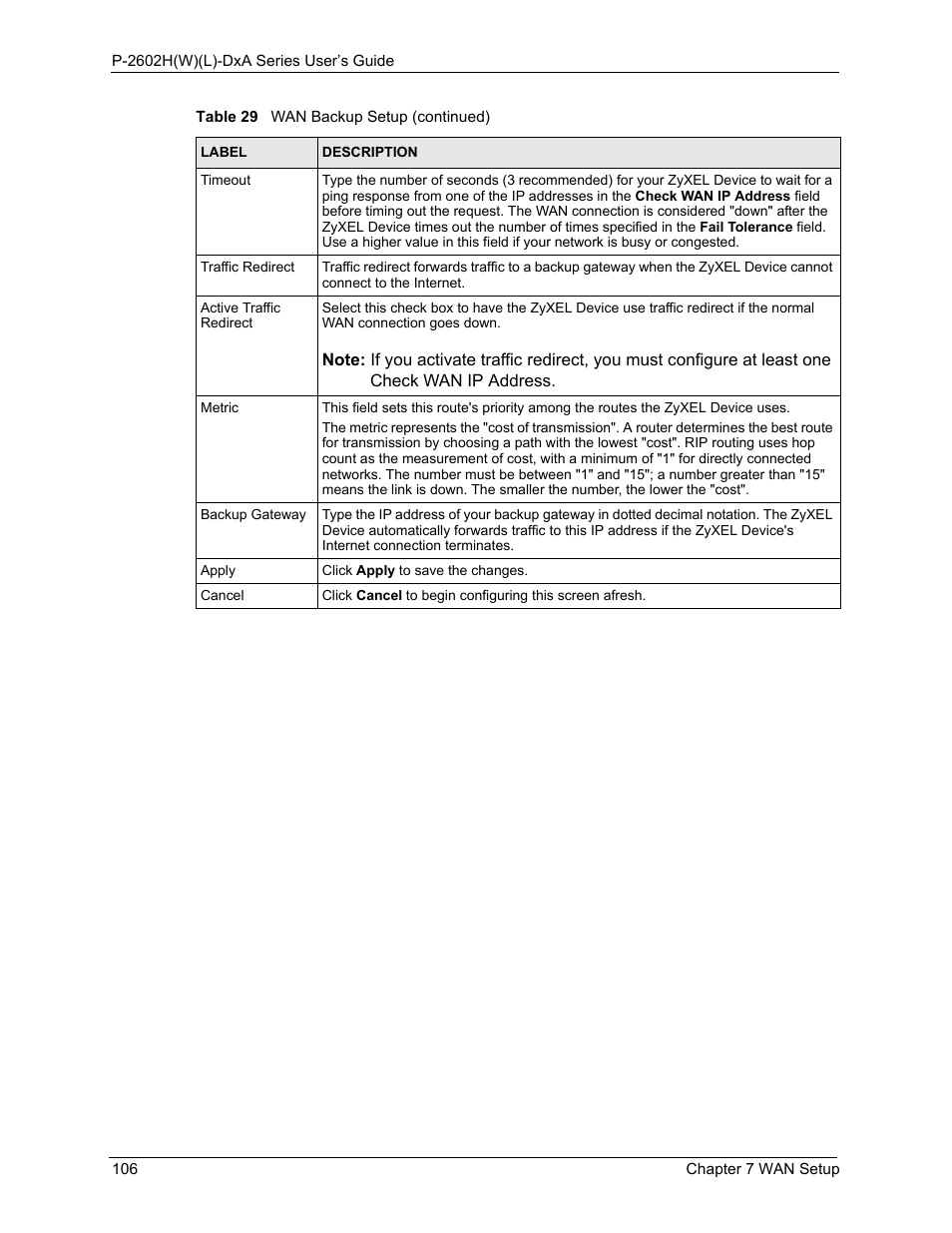 ZyXEL Communications P-2602HW(L) Series User Manual | Page 106 / 427