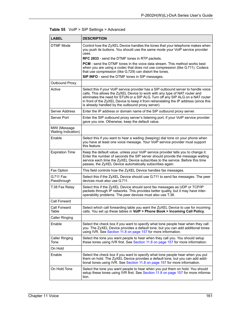ZyXEL Communications P-2602HW(L) Series User Manual | Page 161 / 427