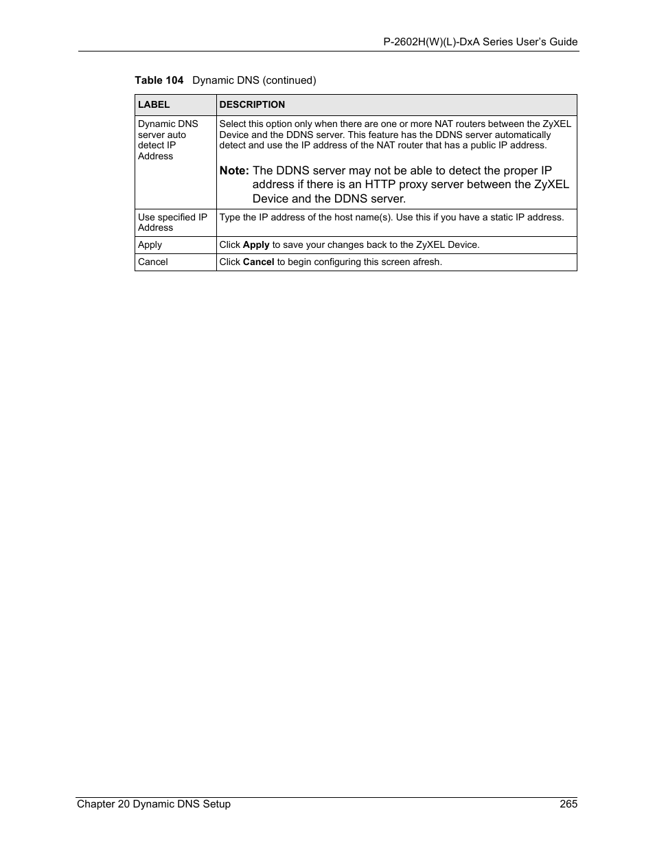 ZyXEL Communications P-2602HW(L) Series User Manual | Page 265 / 427