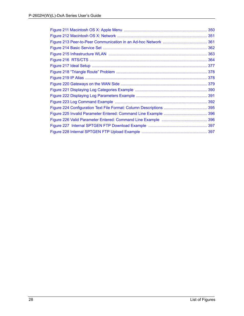 ZyXEL Communications P-2602HW(L) Series User Manual | Page 28 / 427