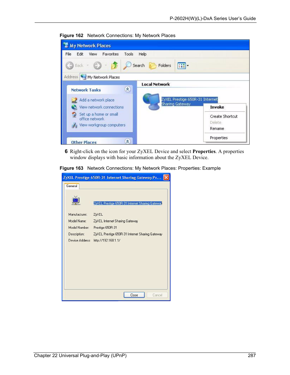 ZyXEL Communications P-2602HW(L) Series User Manual | Page 287 / 427