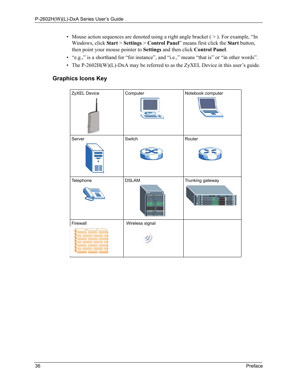 ZyXEL Communications P-2602HW(L) Series User Manual | Page 36 / 427