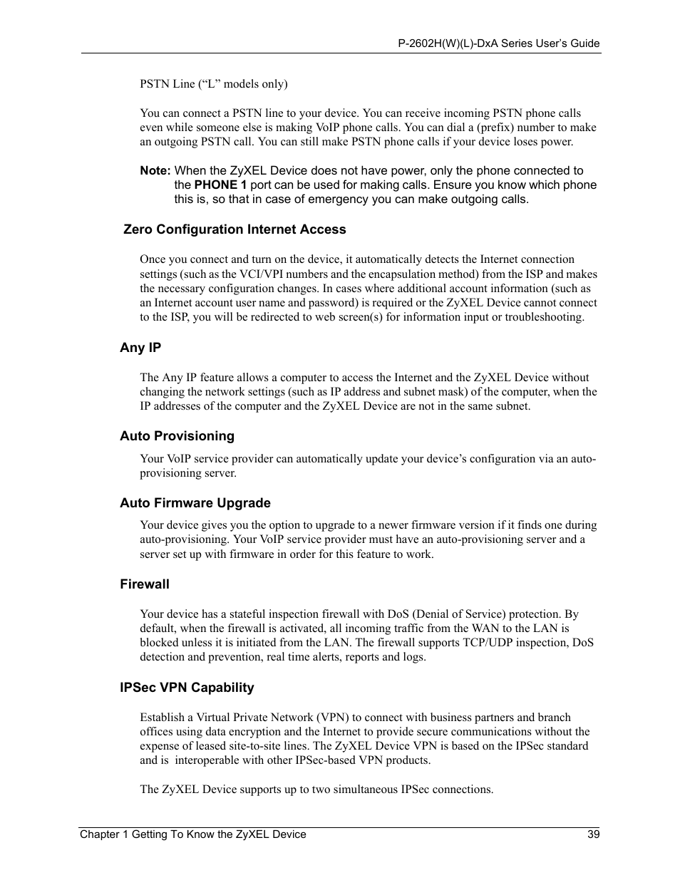 ZyXEL Communications P-2602HW(L) Series User Manual | Page 39 / 427
