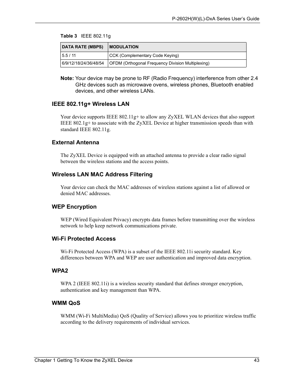 ZyXEL Communications P-2602HW(L) Series User Manual | Page 43 / 427