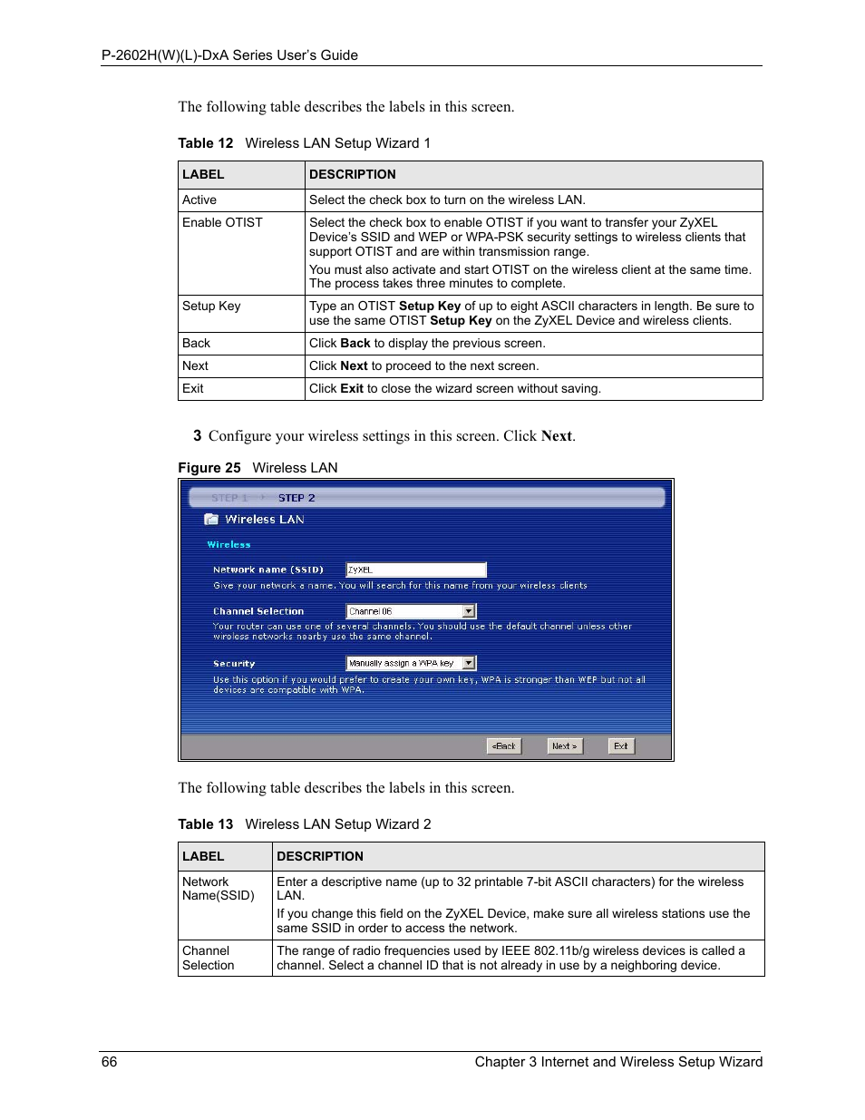 Figure 25 wireless lan | ZyXEL Communications P-2602HW(L) Series User Manual | Page 66 / 427