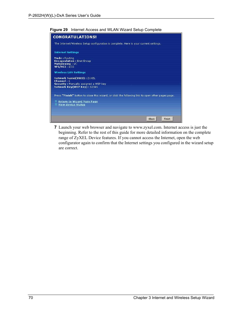 ZyXEL Communications P-2602HW(L) Series User Manual | Page 70 / 427