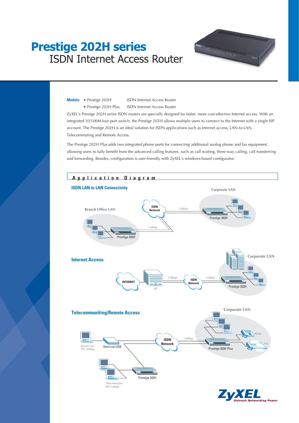 ZyXEL Communications PRESTIGE 202H User Manual | 2 pages
