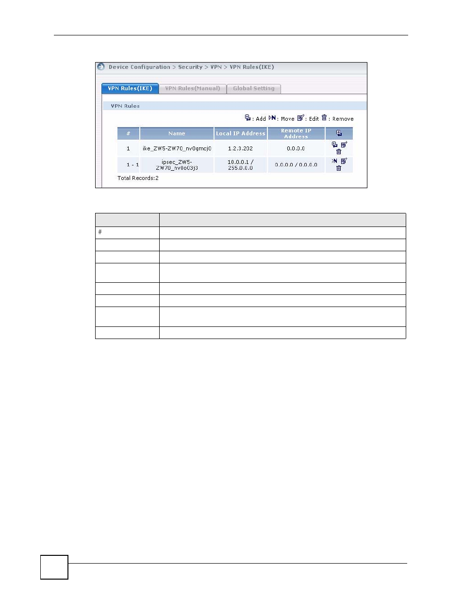 2 vpn rules (ike) > gateway policy add/edit, 2 vpn rules (ike) > gateway policy add /edi | ZyXEL Communications Centralized Network Management Vantage CNM User Manual | Page 122 / 430