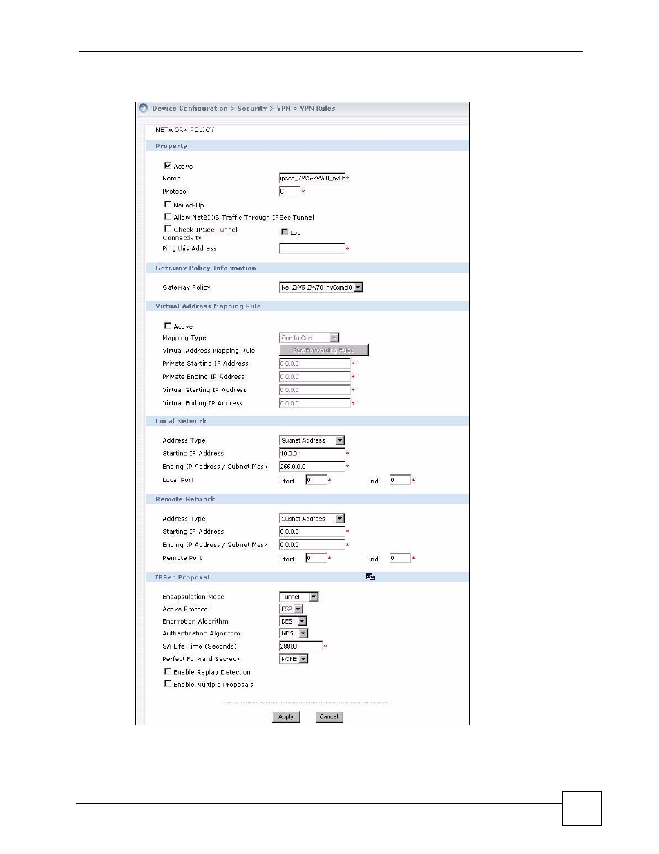 Add/edit | ZyXEL Communications Centralized Network Management Vantage CNM User Manual | Page 129 / 430