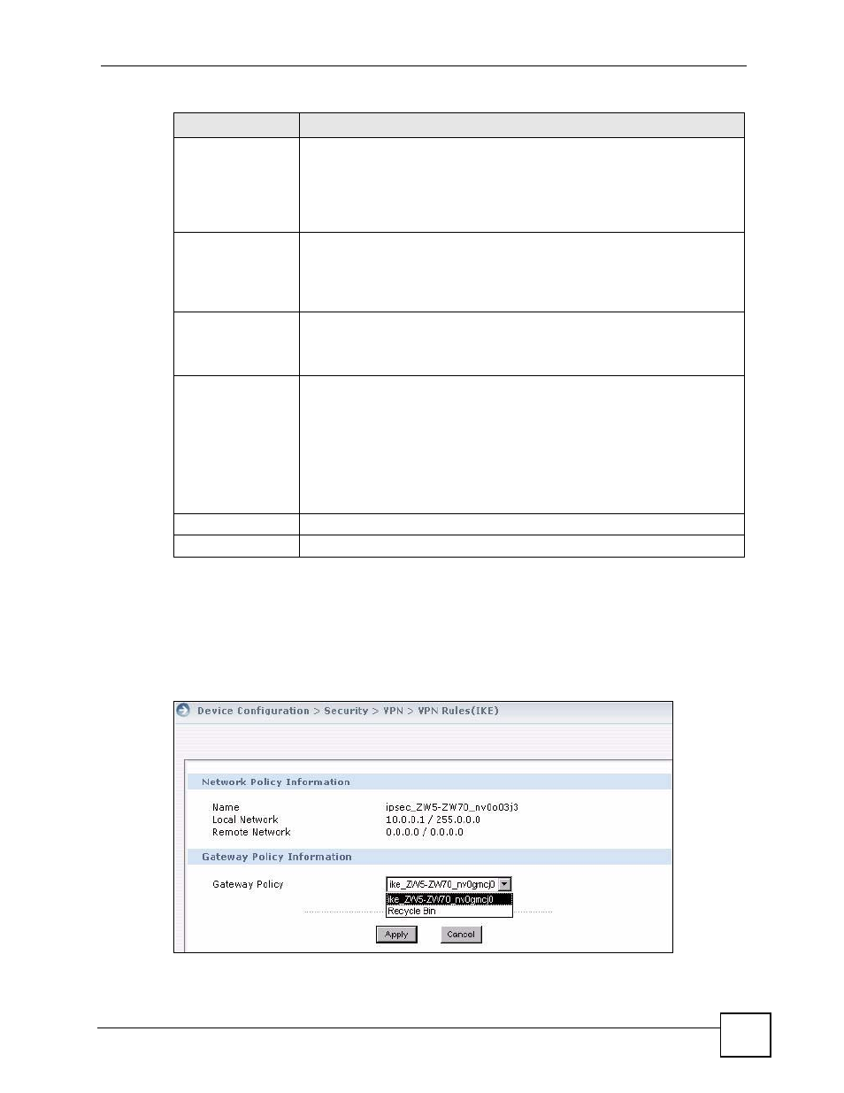 4 vpn rules (ike) > network policy move, Move | ZyXEL Communications Centralized Network Management Vantage CNM User Manual | Page 133 / 430