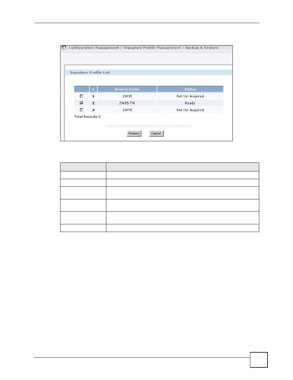4 reset to factory, Restore > restore (folder) | ZyXEL Communications Centralized Network Management Vantage CNM User Manual | Page 227 / 430