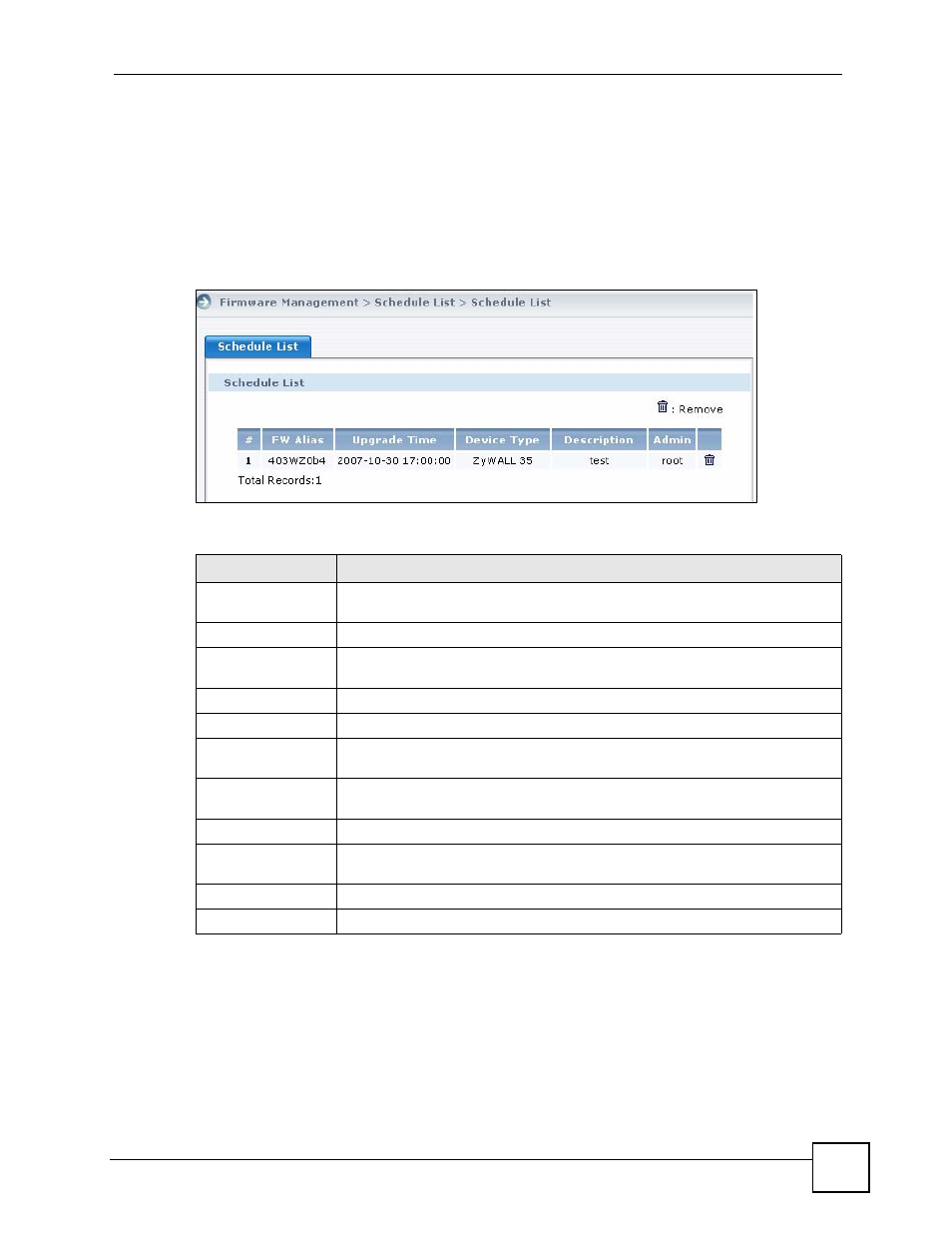 2 scheduler list, 3 firmware upgrade, Or more devices. see | ZyXEL Communications Centralized Network Management Vantage CNM User Manual | Page 237 / 430