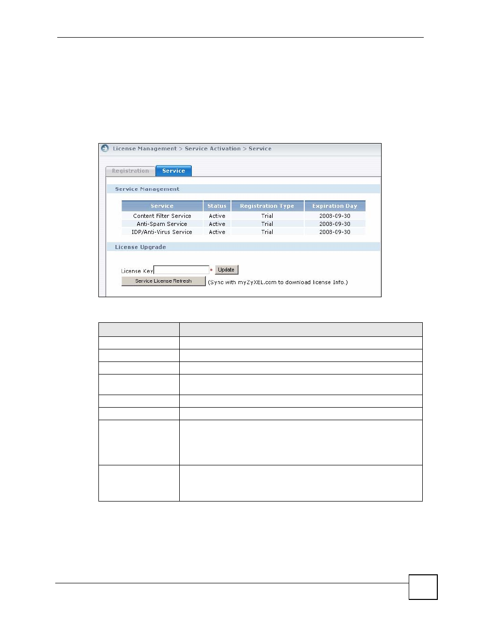 2 service | ZyXEL Communications Centralized Network Management Vantage CNM User Manual | Page 243 / 430