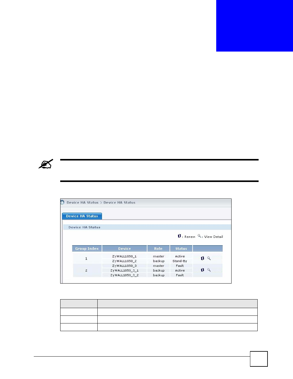 Device ha status monitor, 1 device ha status, Chapter 16 device ha status monitor | Figure 150 monitor > device ha status, Table 130 monitor > device ha status | ZyXEL Communications Centralized Network Management Vantage CNM User Manual | Page 269 / 430