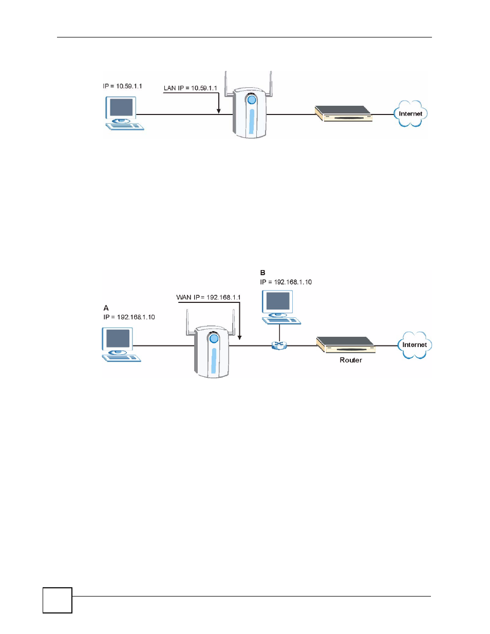 Figure 227 ip address conflicts: case b, Figure 228 ip address conflicts: case c | ZyXEL Communications Centralized Network Management Vantage CNM User Manual | Page 376 / 430
