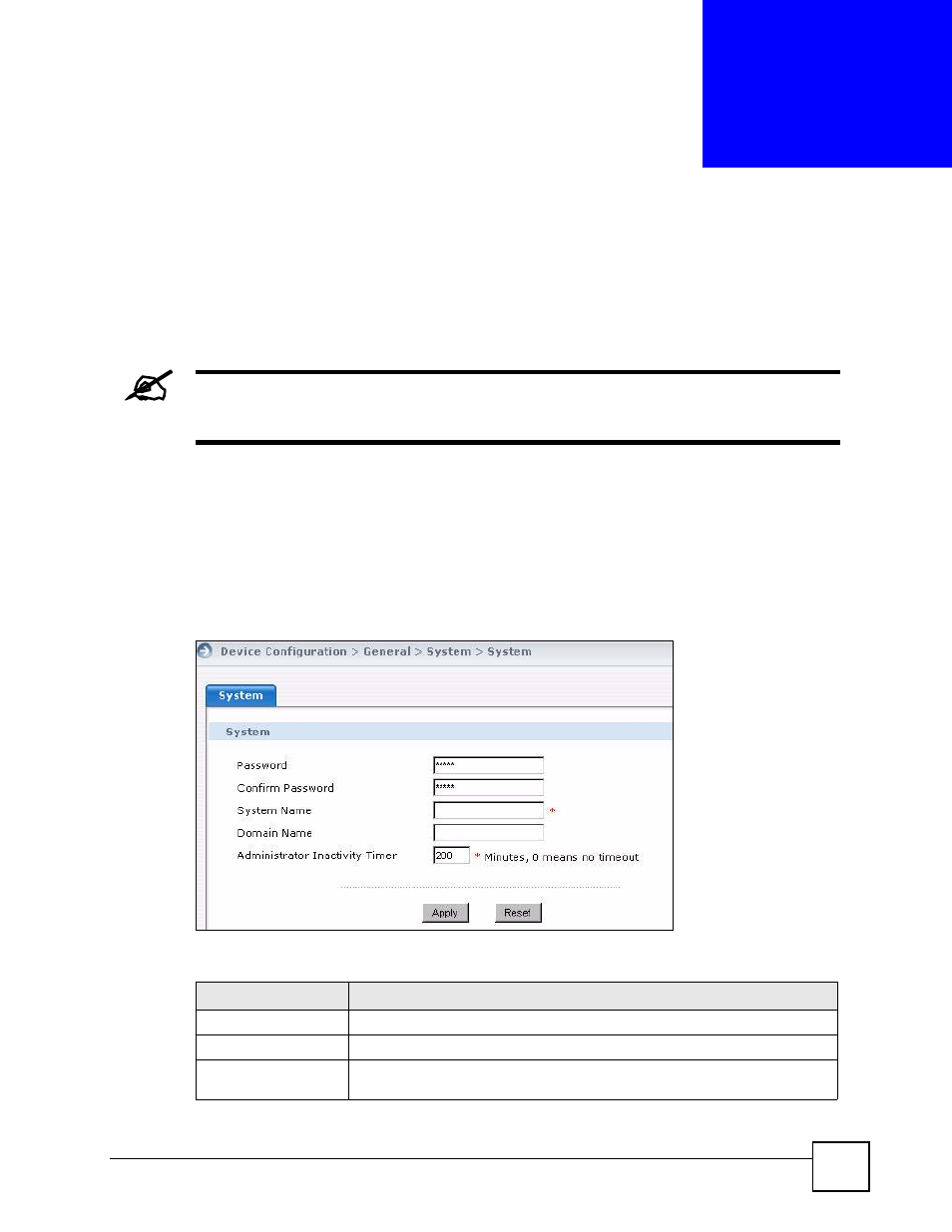 Device general settings, 1 system, Chapter 4 device general settings | Device general settings (55) | ZyXEL Communications Centralized Network Management Vantage CNM User Manual | Page 55 / 430