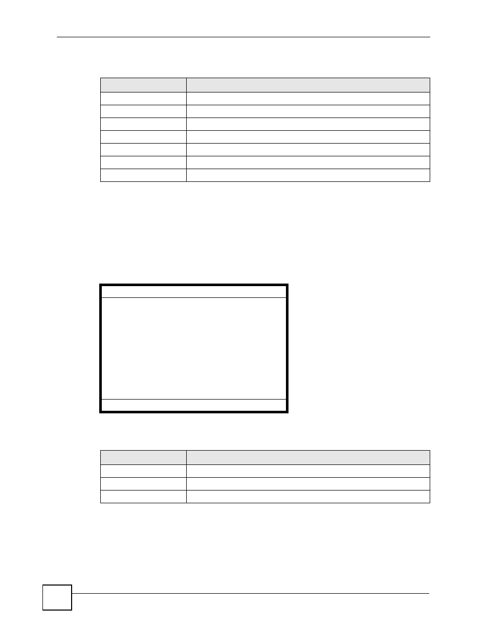Figure 66 lcd menu: first / second dns, Table 43 lcd menu: subnet mask - edit, Table 44 lcd menu: first / second dns | ZyXEL Communications V501-T1 User Manual | Page 114 / 294