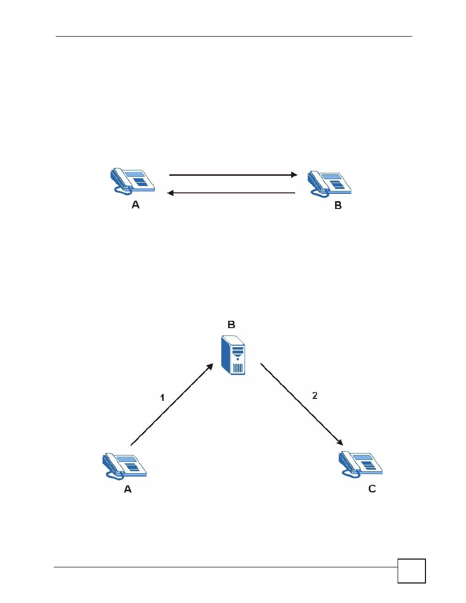 Figure 134 sip user agent, Figure 135 sip proxy server | ZyXEL Communications V501-T1 User Manual | Page 187 / 294
