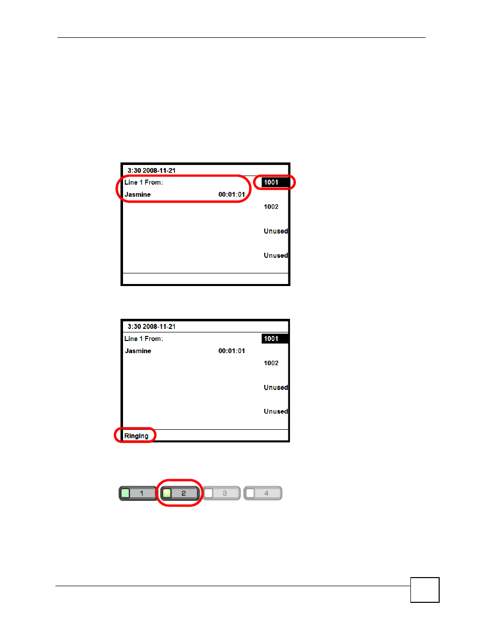 1 receiving an incoming call on a 2nd line | ZyXEL Communications V501-T1 User Manual | Page 51 / 294