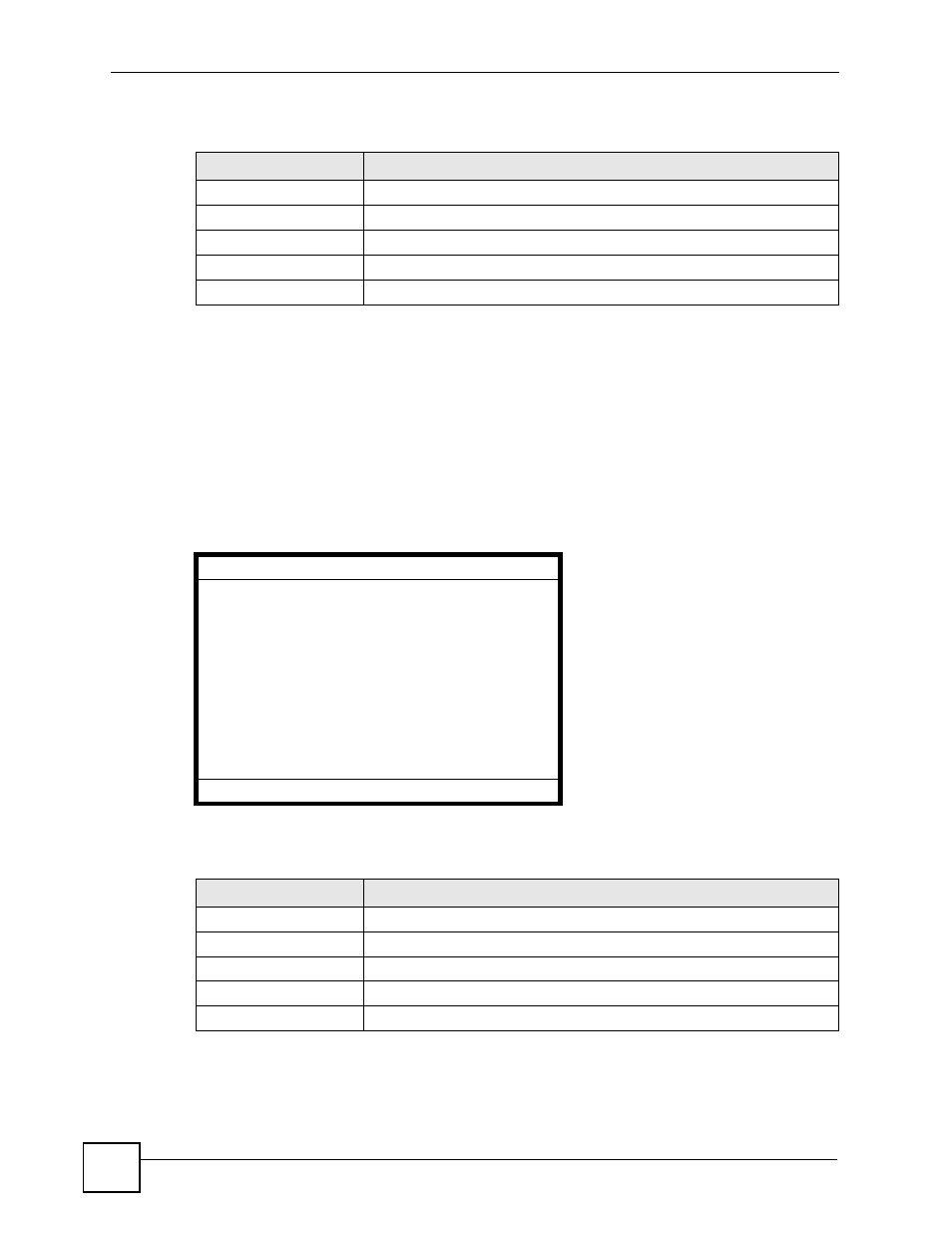 Figure 36 lcd menu: specific forward entry table, Table 19 lcd menu: forward number - edit, Table 20 lcd menu: specific forward entry table | ZyXEL Communications V501-T1 User Manual | Page 88 / 294