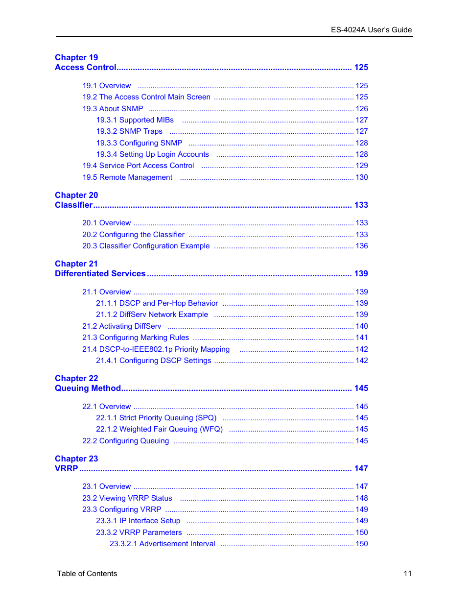 ZyXEL Communications ZyXEL Dimension ES-4024 User Manual | Page 12 / 284
