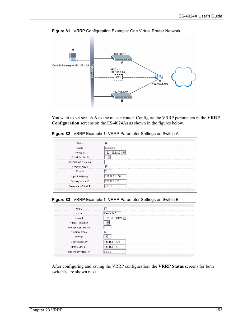 ZyXEL Communications ZyXEL Dimension ES-4024 User Manual | Page 154 / 284