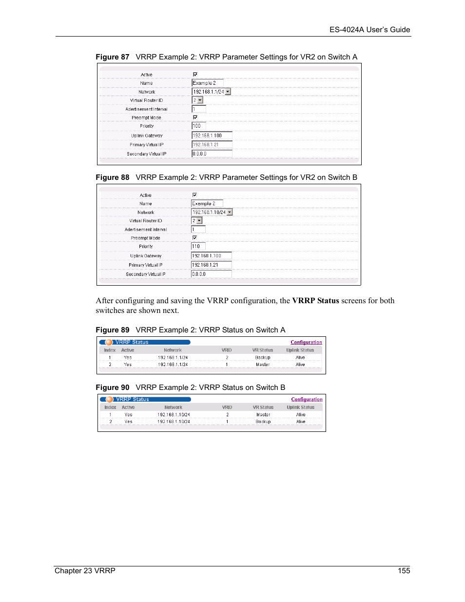 ZyXEL Communications ZyXEL Dimension ES-4024 User Manual | Page 156 / 284