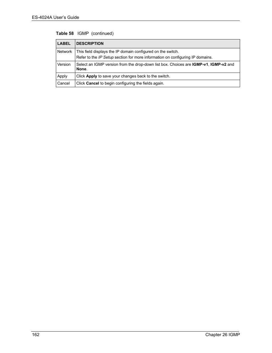 ZyXEL Communications ZyXEL Dimension ES-4024 User Manual | Page 163 / 284