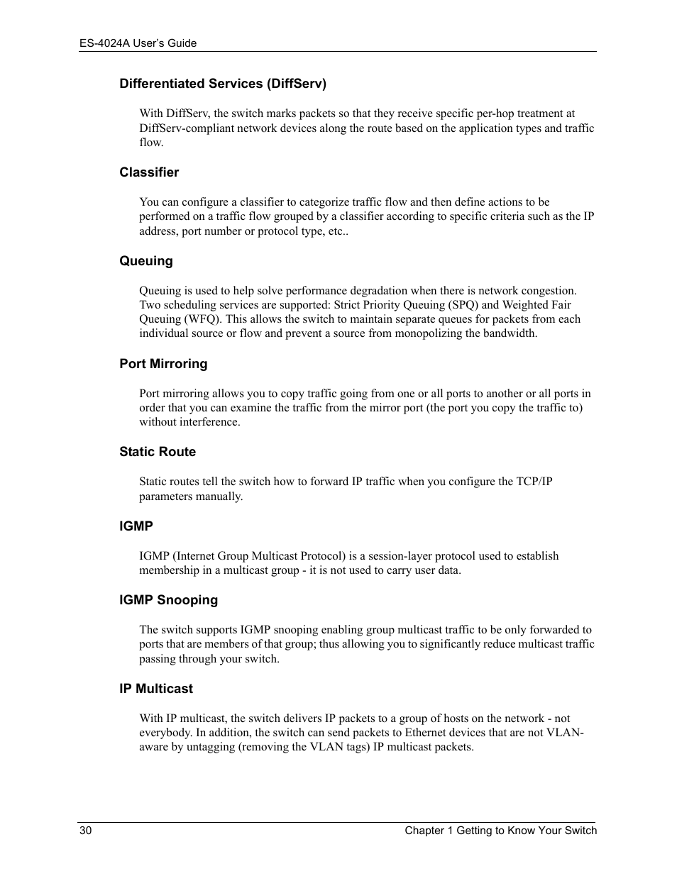 ZyXEL Communications ZyXEL Dimension ES-4024 User Manual | Page 31 / 284