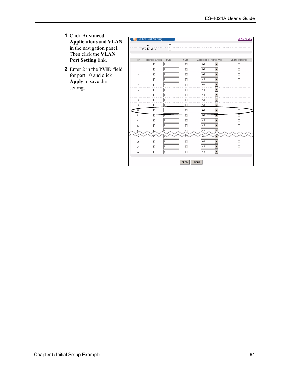 ZyXEL Communications ZyXEL Dimension ES-4024 User Manual | Page 62 / 284