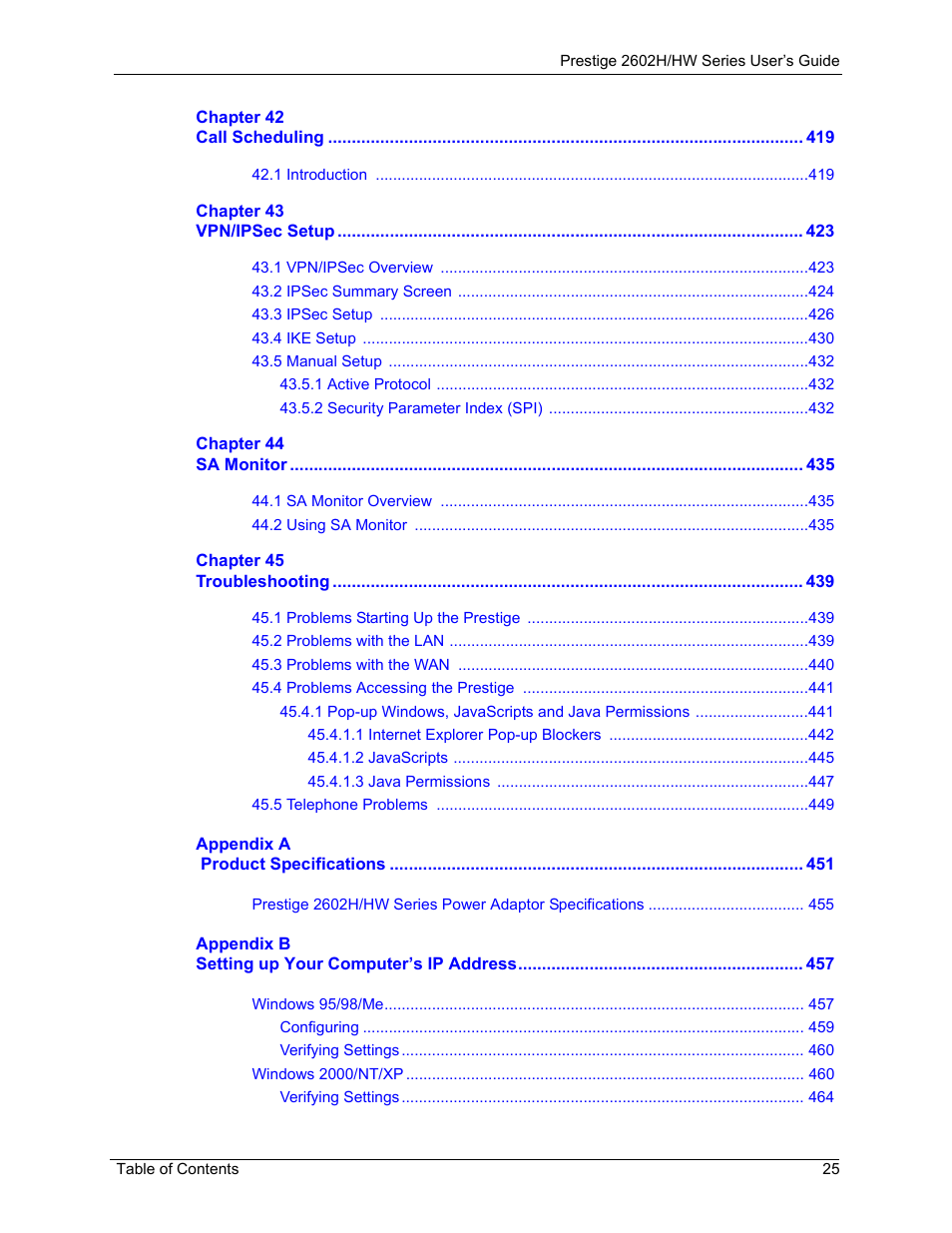 ZyXEL Communications Prestige 2602H Series User Manual | Page 25 / 550