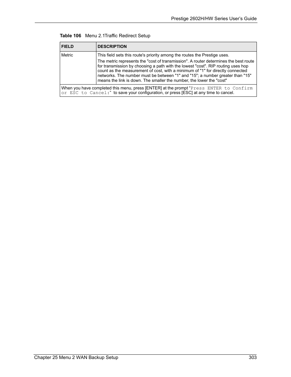 ZyXEL Communications Prestige 2602H Series User Manual | Page 303 / 550