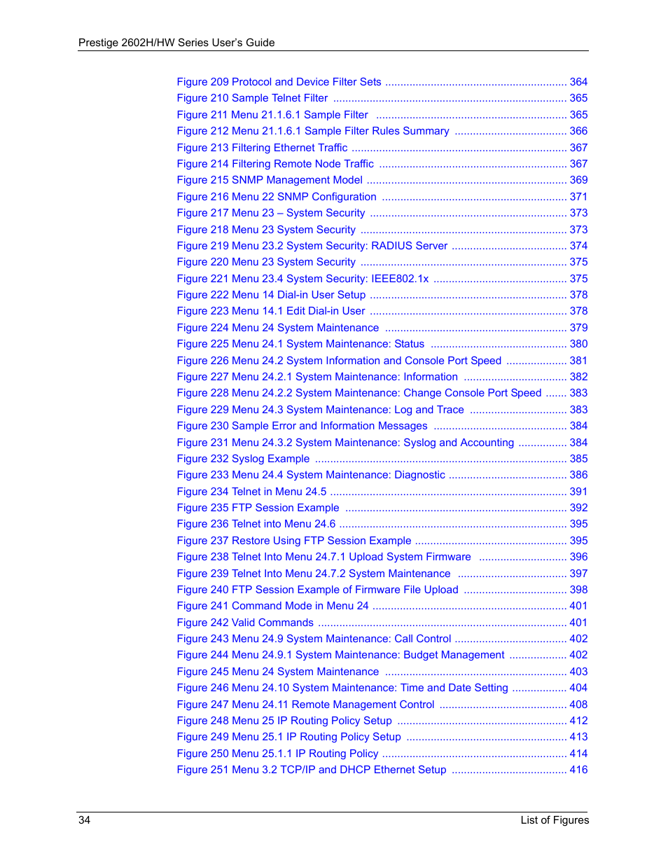 ZyXEL Communications Prestige 2602H Series User Manual | Page 34 / 550