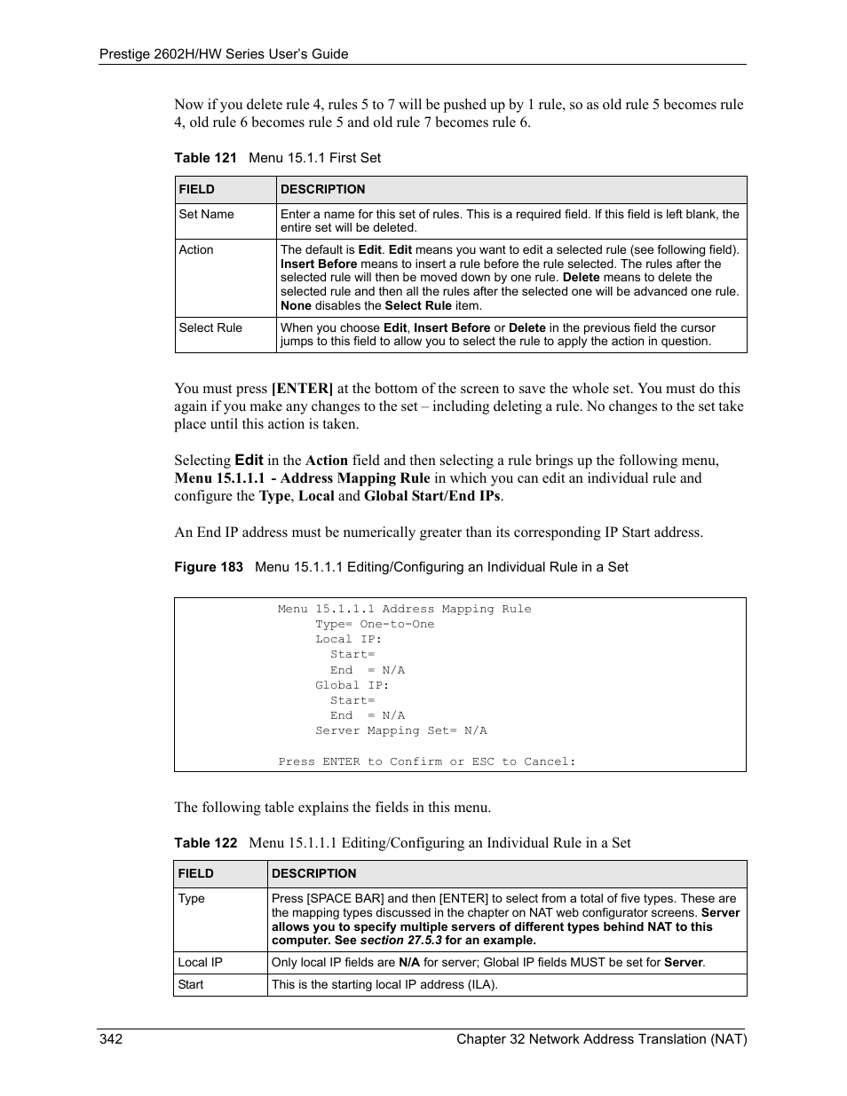 ZyXEL Communications Prestige 2602H Series User Manual | Page 342 / 550