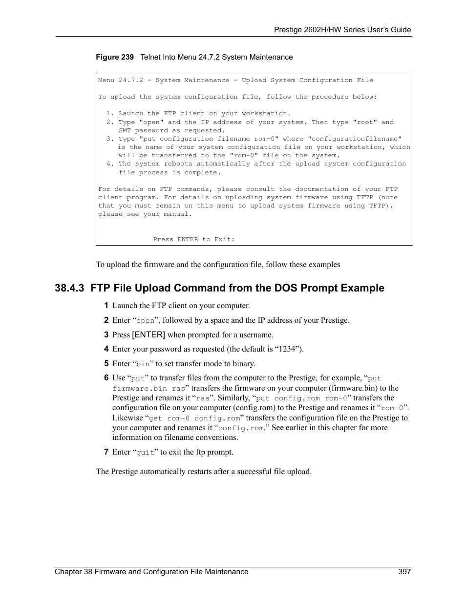 ZyXEL Communications Prestige 2602H Series User Manual | Page 397 / 550