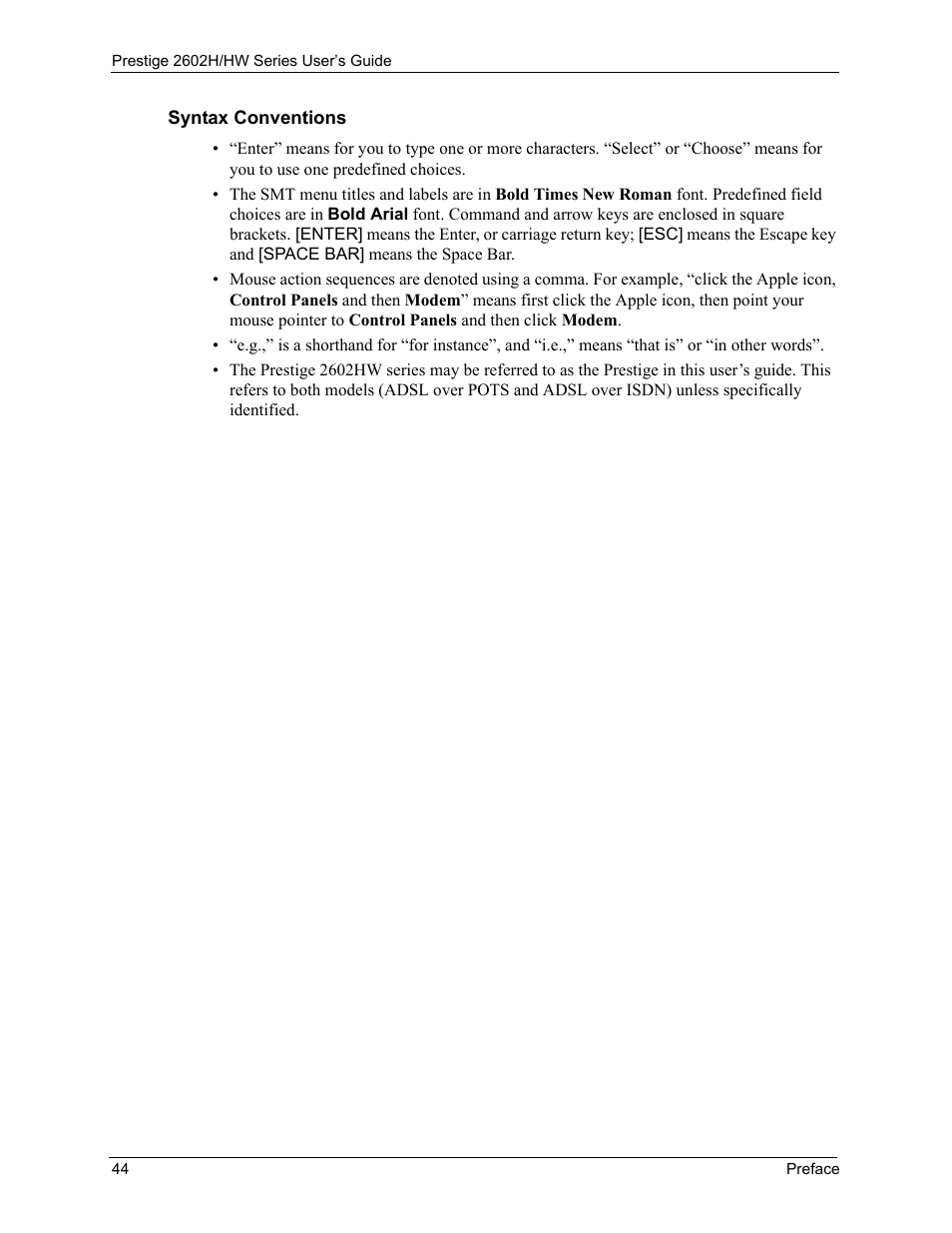 ZyXEL Communications Prestige 2602H Series User Manual | Page 44 / 550