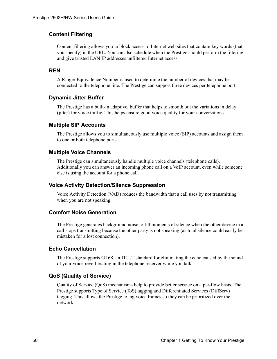 ZyXEL Communications Prestige 2602H Series User Manual | Page 50 / 550