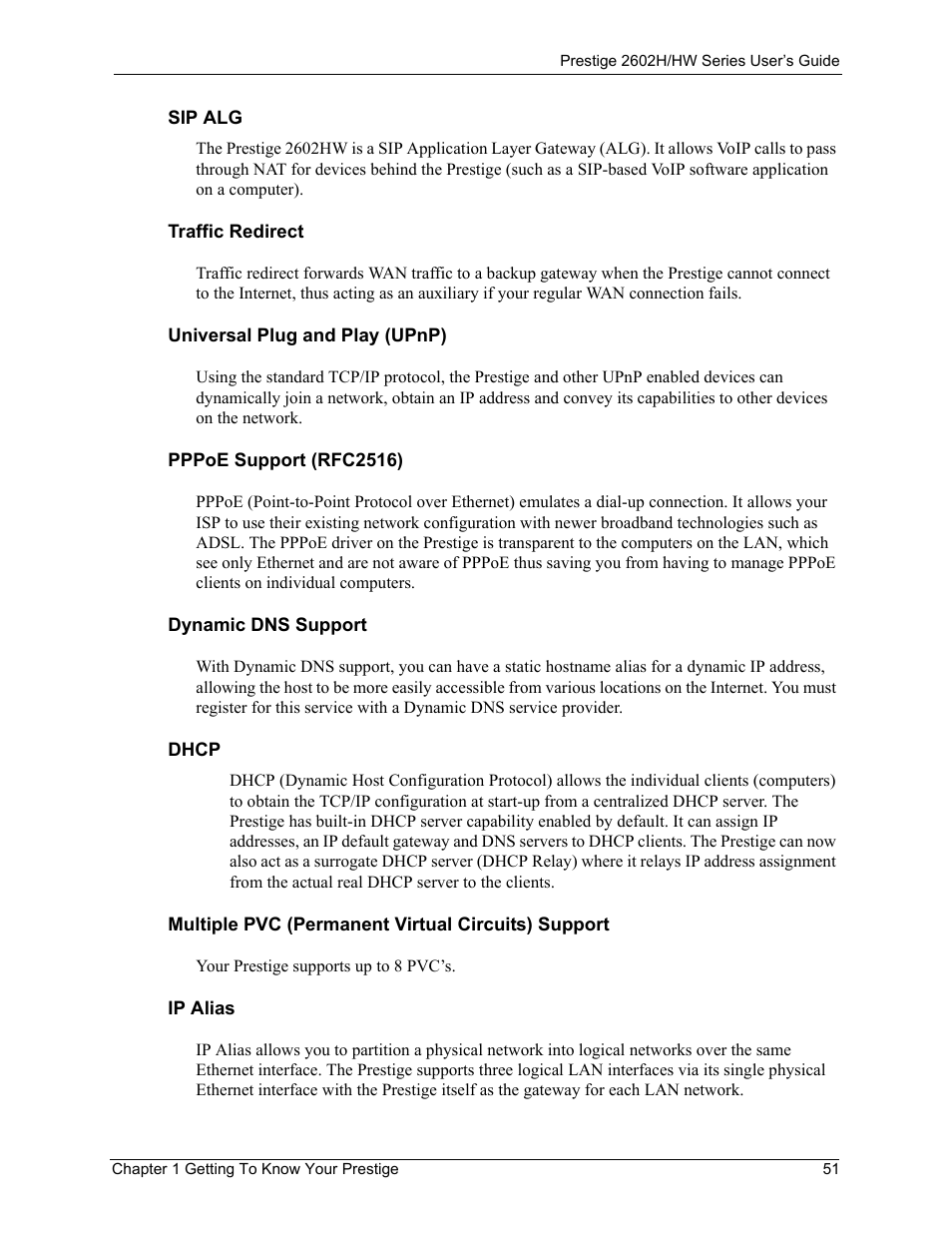 ZyXEL Communications Prestige 2602H Series User Manual | Page 51 / 550