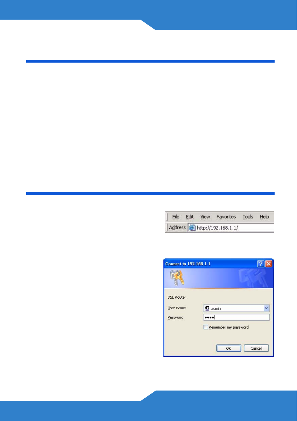 Initial configuration, Testing internet connection | ZyXEL Communications P-870H-51a v2 User Manual | Page 7 / 12