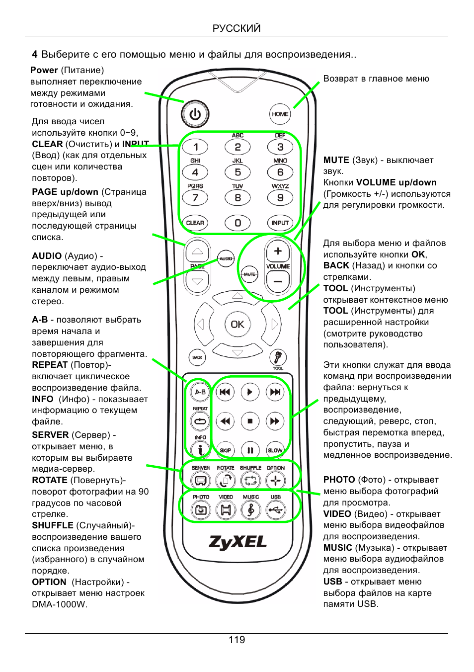 ZyXEL Communications 802.11 Wireless Digital Media Adaptor DMA-1000W User Manual | Page 119 / 121