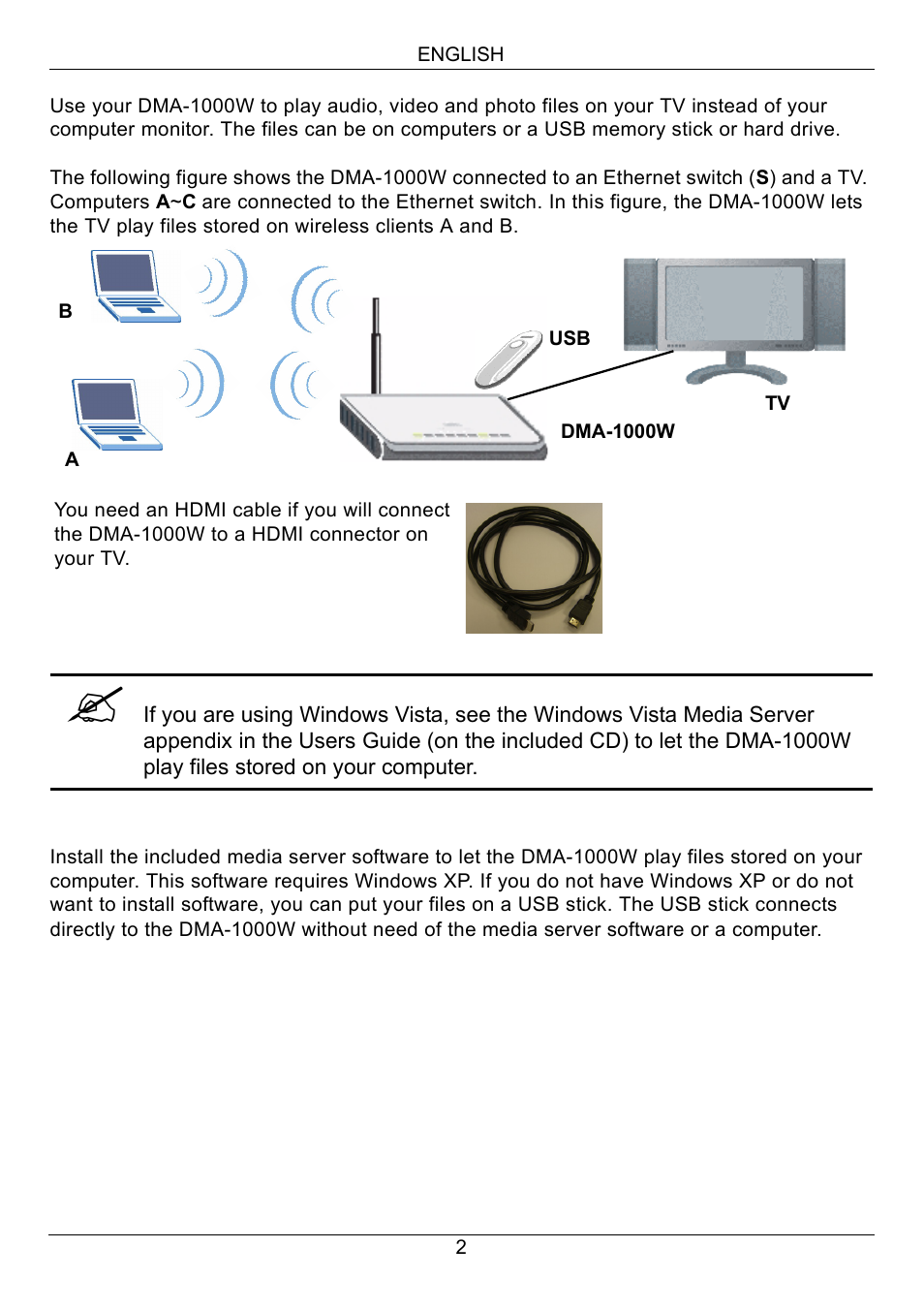 English | ZyXEL Communications 802.11 Wireless Digital Media Adaptor DMA-1000W User Manual | Page 2 / 121