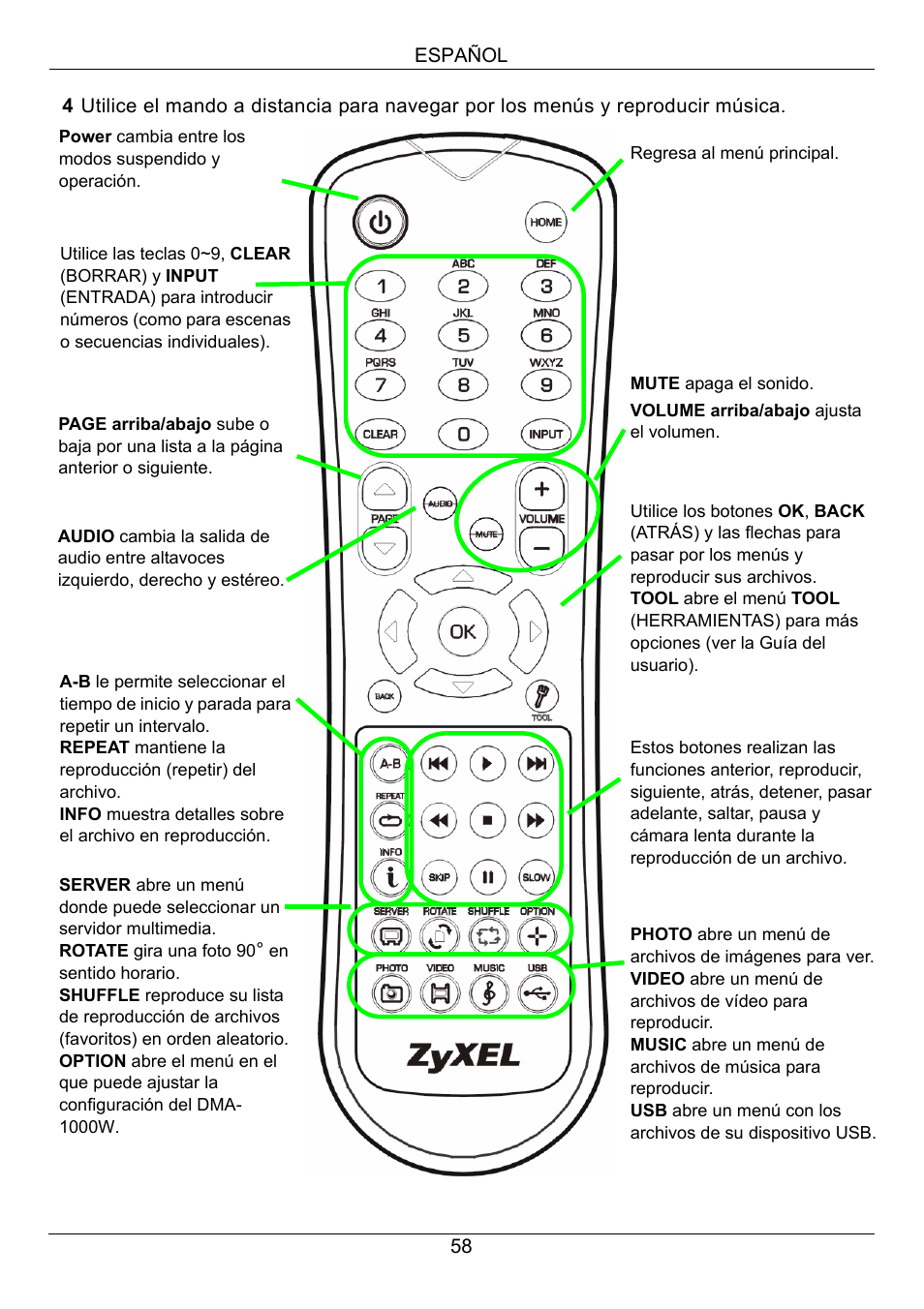 ZyXEL Communications 802.11 Wireless Digital Media Adaptor DMA-1000W User Manual | Page 58 / 121