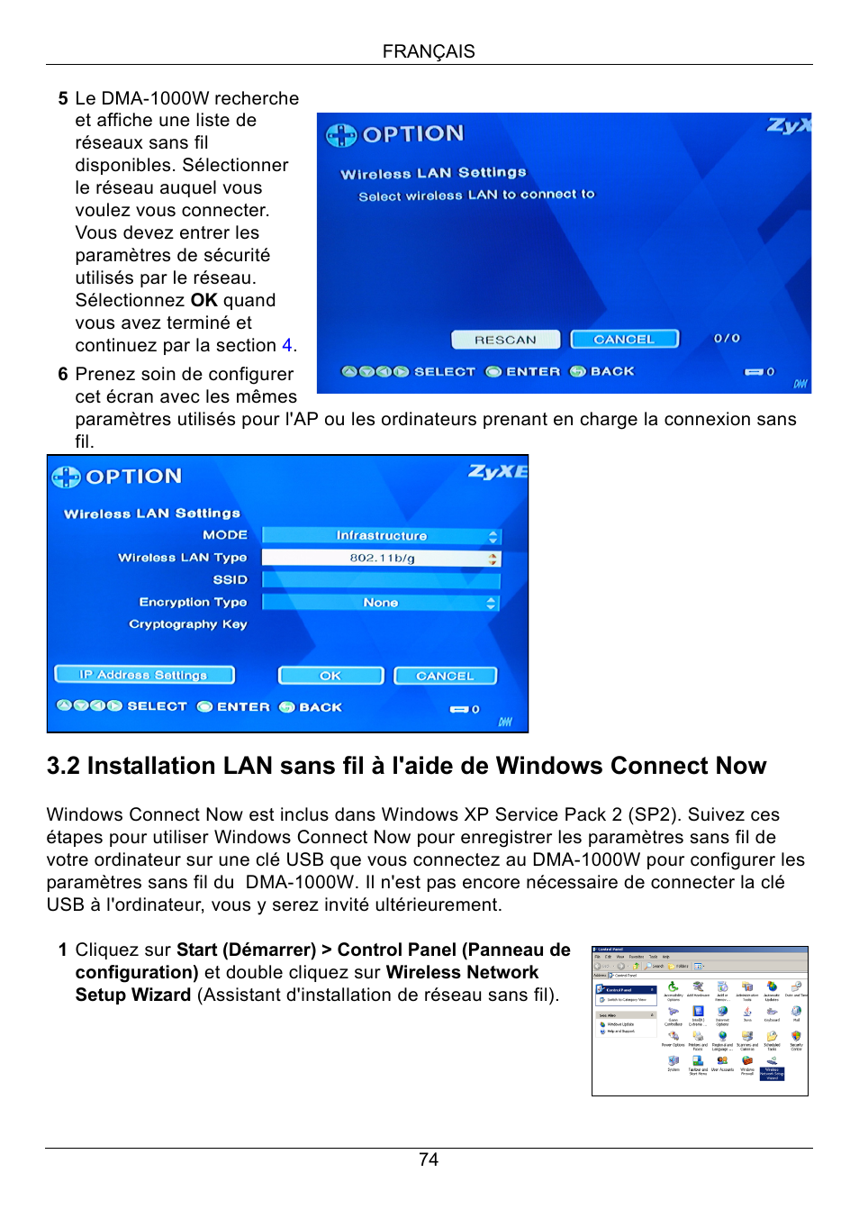 ZyXEL Communications 802.11 Wireless Digital Media Adaptor DMA-1000W User Manual | Page 74 / 121