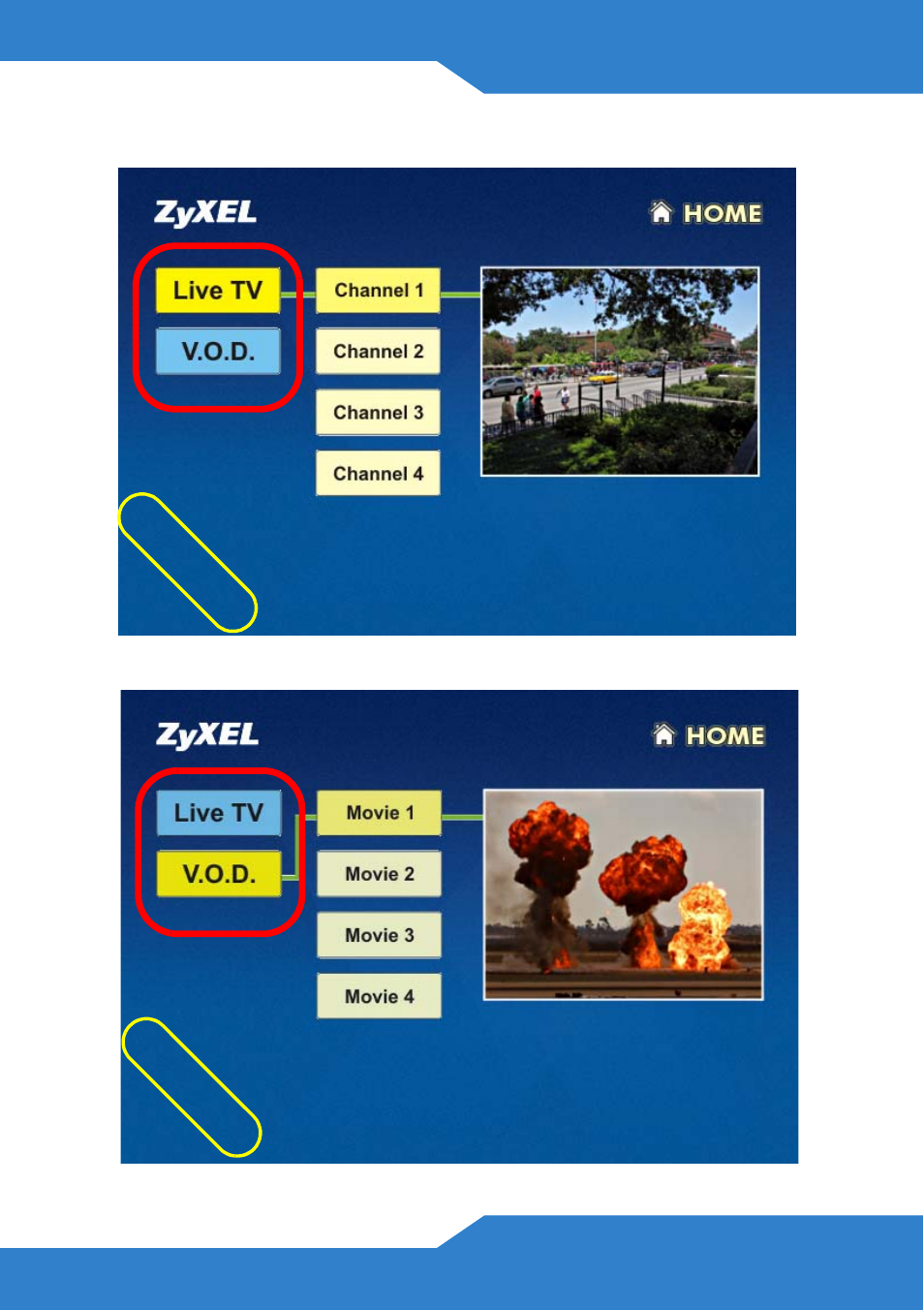 Example | ZyXEL Communications STB-2101H User Manual | Page 9 / 16
