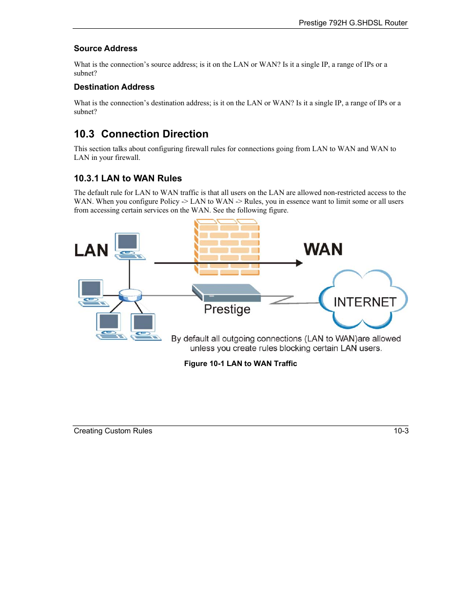 Connection direction, 3 connection direction | ZyXEL Communications 792H User Manual | Page 145 / 428