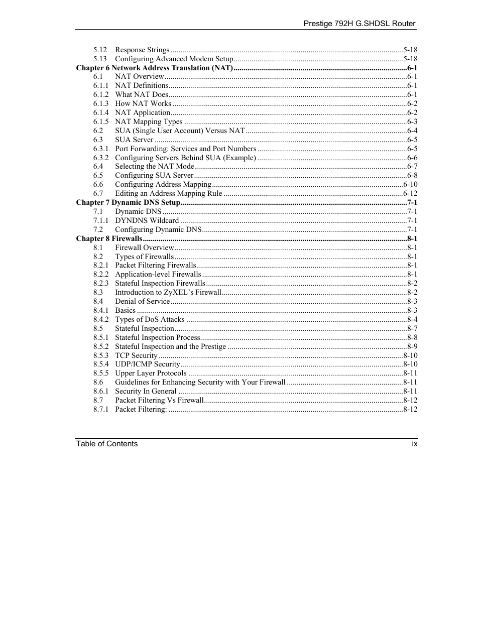 ZyXEL Communications 792H User Manual | Page 15 / 428