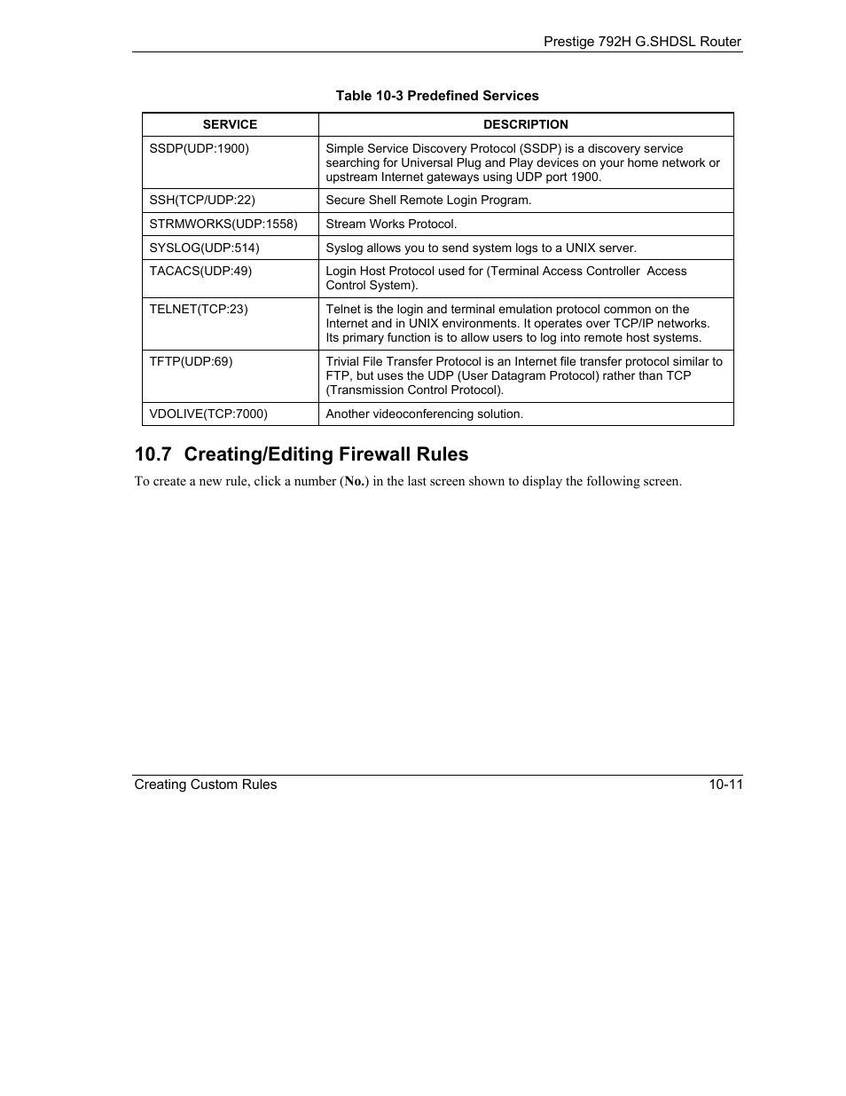Creating/editing firewall rules, 7 creating/editing firewall rules | ZyXEL Communications 792H User Manual | Page 153 / 428