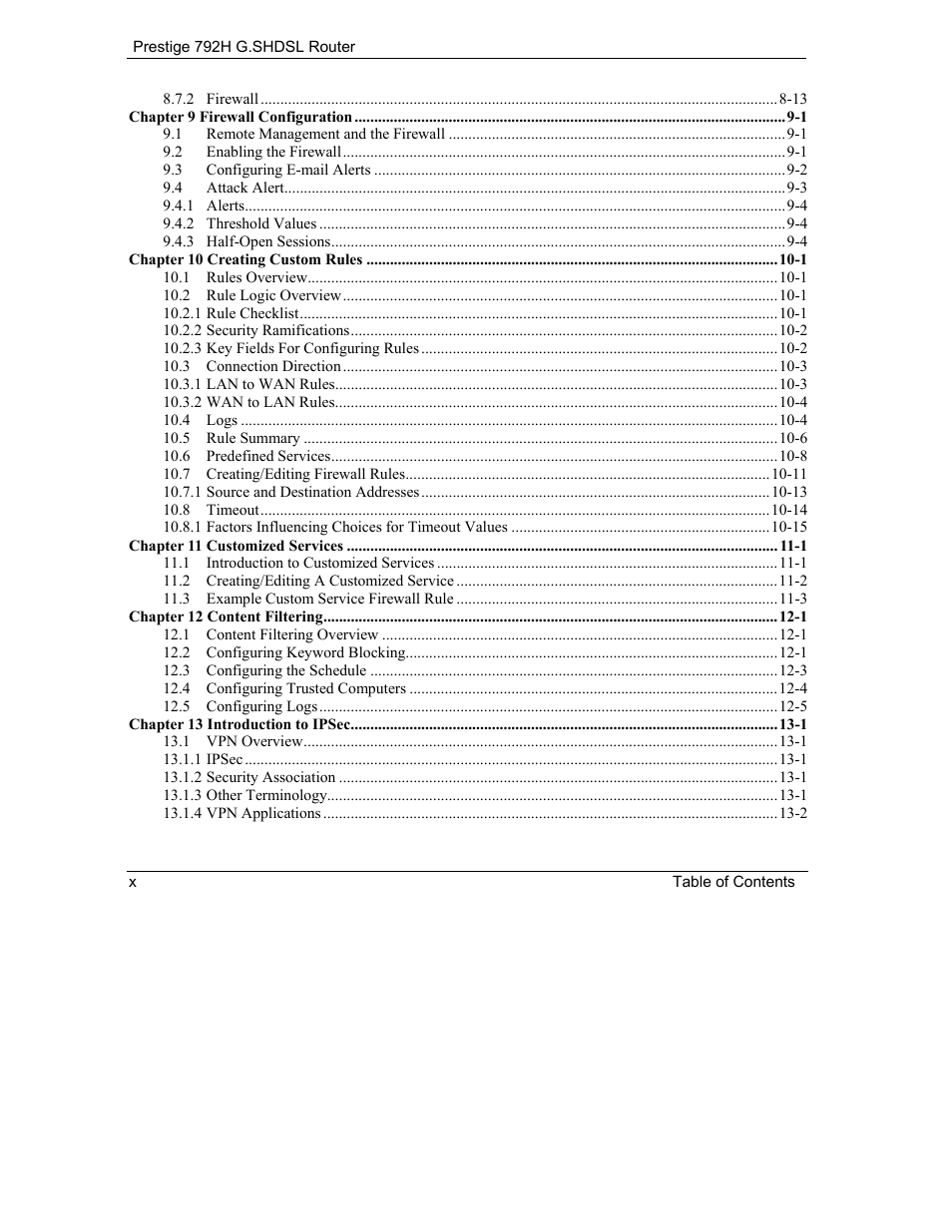 ZyXEL Communications 792H User Manual | Page 16 / 428