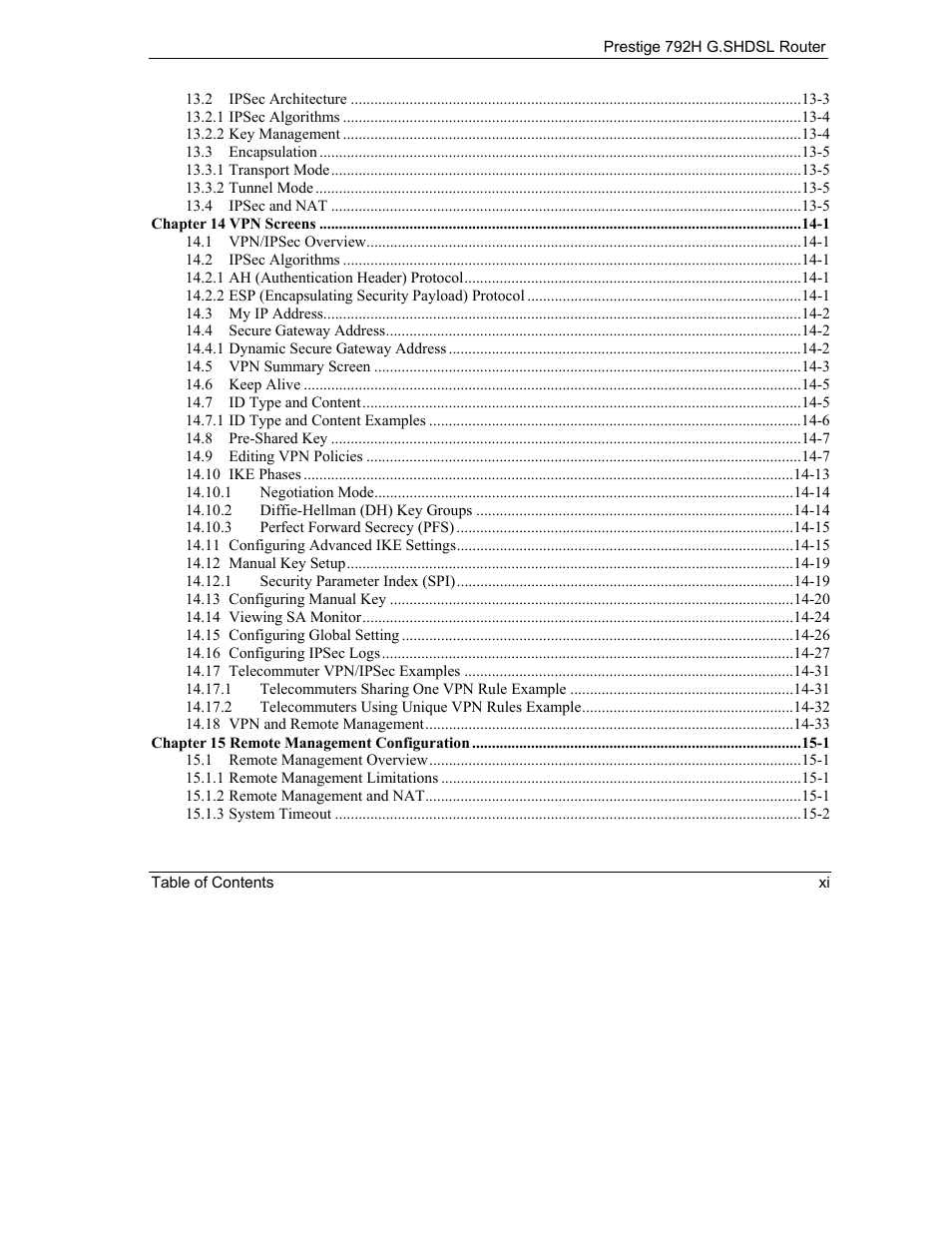 ZyXEL Communications 792H User Manual | Page 17 / 428